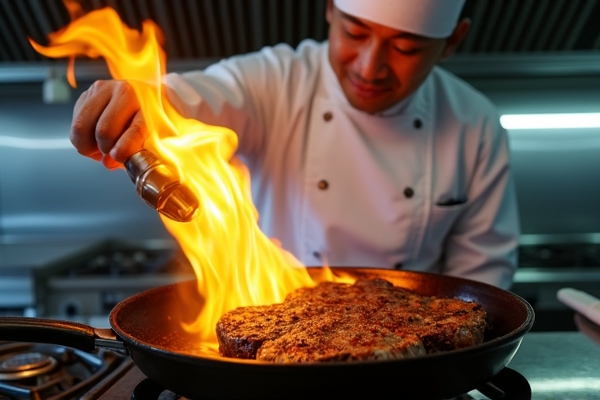 Flambé สเต็ก เพิ่มความหรูหราใหม่