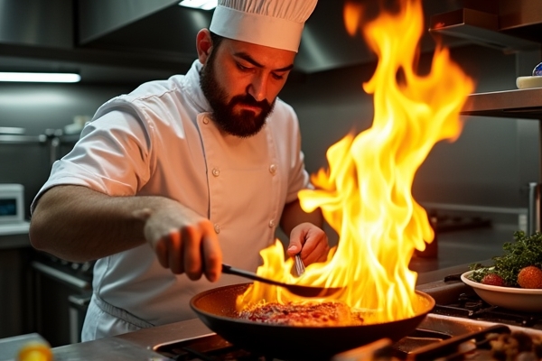 Flambé สเต็ก ขั้นตอนการทำอย่างปลอดภัย